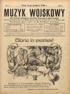 Muzyk Wojskowy : dwutygodnik poświęcony kulturze muzycznej w Armii Polskiej R. 1 (1926) nr 11
