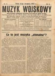 Muzyk Wojskowy : dwutygodnik poświęcony kulturze muzycznej w Armii Polskiej R. 2 (1927) nr 16