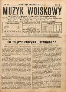 Muzyk Wojskowy : dwutygodnik poświęcony kulturze muzycznej w Armii Polskiej R. 2 (1927) nr 16