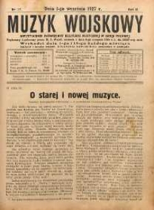 Muzyk Wojskowy : dwutygodnik poświęcony kulturze muzycznej w Armii Polskiej R. 2 (1927) nr 17