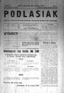 Podlasiak : tygodnik polityczno-społeczno-narodowy, poświęcony sprawom ludu podlaskiego R. 7 (1928) nr 7