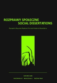 Rozprawy Społeczne = Social Dissertations T. 4, nr 1 (2010)
