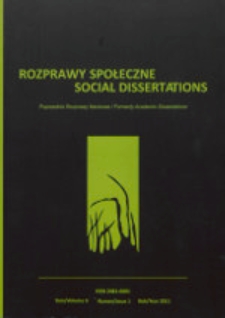 Rozprawy Społeczne = Social Dissertations T. 5, nr 1 (2011)