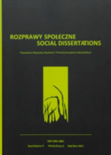 Rozprawy Społeczne = Social Dissertations T. 5, nr 2 (2011)
