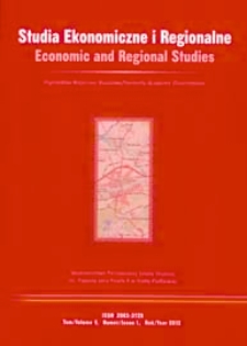 Studia Ekonomiczne i Regionalne = Economic and Regional Studies T. 5, nr 1 (2012)