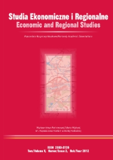 Studia Ekonomiczne i Regionalne = Economic and Regional Studies T. 5, nr 2 (2012)
