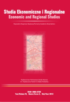 Studia Ekonomiczne i Regionalne = Economic and Regional Studies T. 6, nr 2 (2013)