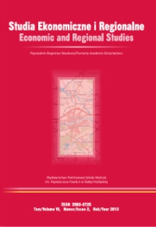 Studia Ekonomiczne i Regionalne = Economic and Regional Studies T. 6, nr 3 (2013)