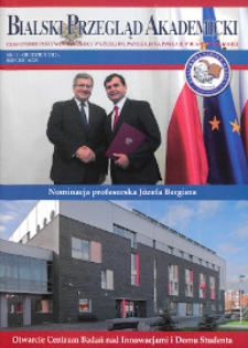 Bialski Przegląd Akademicki : czasopismo Państwowej Szkoły Wyższej im. Papieża Jana Pawła II w Białej Podlaskiej R. 3 (2012) nr 11