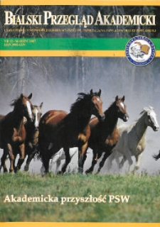 Bialski Przegląd Akademicki : czasopismo Państwowej Szkoły Wyższej im. Papieża Jana Pawła II w Białej Podlaskiej R. 4 (2013) nr 12