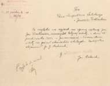 Pismo do Inspektora Szkolnego o pełnieniu obowiazków kierownika szkoły w Komarnie w dn. 15 października 1931 r.