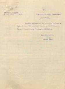 Pismo o udzielenie J. Makarukowi urlopu płatnego na Zjazd Związku Delegatów Związku Nauczycielstwa Polskiego w Lublinie