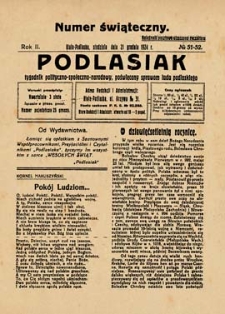 Podlasiak : tygodnik polityczno-społeczno-narodowy, poświęcony sprawom ludu podlaskiego R. 3 (1924) nr 51-52