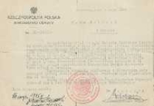 Nominacja Jana Makaruka na prowizyrocznego Naczelnika Wydziału w Kuratorium Okręgu Szkolnego Toruńskiego