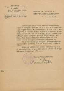 Powołanie Jana Makaruka na członka Okręgowej Komisji Weryfikacyjnej przy Kuratorium Okręgu Szkolnego Pomorskiego w Toruniu