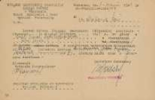 Przyjęcie Jana Makaruka do pracy w Kulturalno-Oświatowym Wydziale Czytelnictwa Zarządu Głównego Związku Samopomocy Chłopskiej