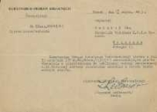 Pismo odmowne w sprawie prośby Jana Makaruka o przeniesienie do pracy w szkolnictwie powszechnym w Warszawie