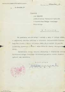 Pismo Ministerstwa Oświaty o przeniesieniu Jana Makaruka z dn. 1 maja 1950 r. do służby nauczycielskiej w Warszawie