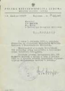 Nominacja Jana Makaruka na Naczelnika Wydziału Ogólnego w Departamencie Bibliotek Ministerstwa Kultury