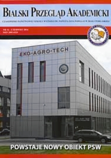 Bialski Przegląd Akademicki : czasopismo Państwowej Szkoły Wyższej im. Papieża Jana Pawła II w Białej Podlaskiej R. 5 (2014) nr 16