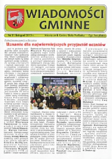 Wiadomości Gminne : miesięcznik gminy Biała Podlaska R. 15 (2013) nr 11