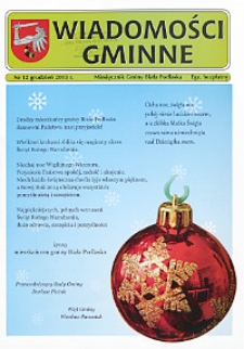 Wiadomości Gminne : miesięcznik gminy Biała Podlaska R. 15 (2013) nr 12