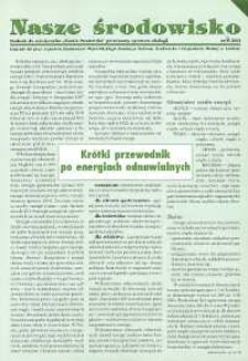 Nasze środowisko : dodatek do miesięcznika "Ziemia Parczewska" poświęcony sprawom ekologii R.1 (2002) nr 8