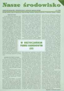 Nasze środowisko : dodatek do miesięcznika "Ziemia Parczewska" poświęcony sprawom ekologii R. 3 (2004) nr 3