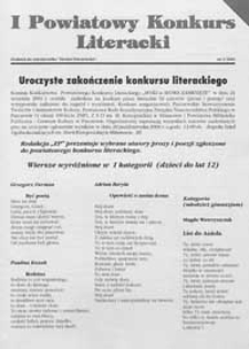 I Powiatowy Konkurs Literacki : dodatek do miesięcznika "Ziemia Parczewska" R. 3 (2004) nr 1