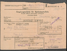 Empianssgchein für Speisekartoffeln. [Inc.:] Der Erzeuger [...] in Samowicze lieferte heute [...] = Dowód odbioru ziemniaków jadalnych. [Inc.:] Producent [...] w Samowiczach dostarczył dzisiaj [...]