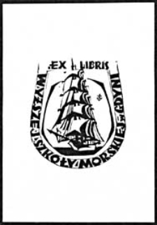 Ex libris Wyższej Szkoły Morskiej w Gdyni