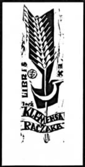 Ex libris inż. Klemensa Raczaka