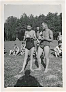 Biwak drużyny harcerzy Państwowego Gimnazjum Męskiego im. J. I. Kraszewskiego w Białej Podlaskiej w Worońcu