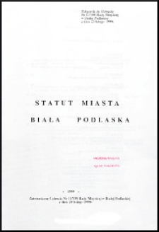 Statut Miasta Biała Podlaska