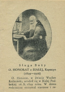 Sługa Boży O. Honorat z Białej ; kapucyn (1829-1916)