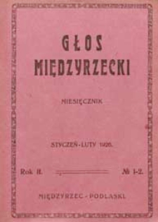 Głos Międzyrzecki R. 2 (1926) nr 1-2