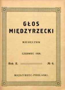 Głos Międzyrzecki R. 2 (1926) nr 6