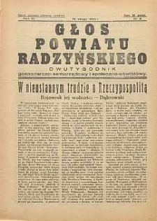 Głos Powiatu Radzyńskiego : dwutygodnik gospodarczo-społeczno-oświatowy R. 11 (1935) nr 3