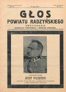 Głos Powiatu Radzyńskiego : dwutygodnik gospodarczo-społeczno-oświatowy R. 11 (1935) nr 10