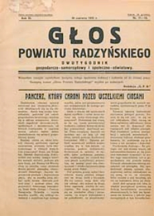 Głos Powiatu Radzyńskiego : dwutygodnik gospodarczo-społeczno-oświatowy R. 11 (1935) nr 11-12