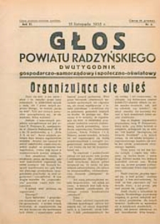 Głos Powiatu Radzyńskiego : dwutygodnik gospodarczo-społeczno-oświatowy R. 11 (1935/1936) nr 6