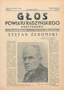 Głos Powiatu Radzyńskiego : dwutygodnik gospodarczo-społeczno-oświatowy R. 11 (1935/1936) nr 7