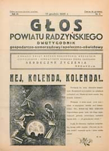 Głos Powiatu Radzyńskiego : dwutygodnik gospodarczo-społeczno-oświatowy R. 11 (1935/1936) nr 8