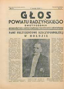 Głos Powiatu Radzyńskiego : dwutygodnik gospodarczo-społeczno-oświatowy R. 11 (1935/1936) nr 10