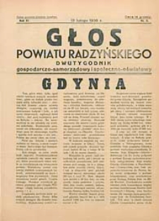 Głos Powiatu Radzyńskiego : dwutygodnik gospodarczo-społeczno-oświatowy R. 11 (1935/1936) nr 11