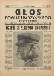 Głos Powiatu Radzyńskiego : dwutygodnik gospodarczo-społeczno-oświatowy R. 11 (1935/1936) nr 13