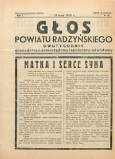 Głos Powiatu Radzyńskiego : dwutygodnik gospodarczo-społeczno-oświatowy R. 11 (1935/1936) nr 16