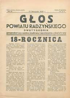 Głos Powiatu Radzyńskiego : dwutygodnik gospodarczo-społeczno-oświatowy R. 12 (1936/1937) nr 5/6