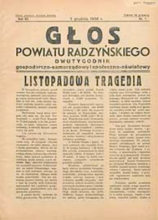 Głos Powiatu Radzyńskiego : dwutygodnik gospodarczo-społeczno-oświatowy R. 12 (1936/1937) nr 7