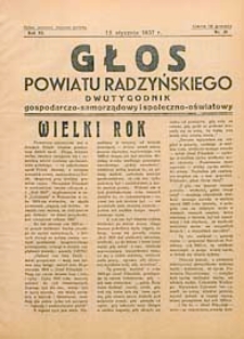 Głos Powiatu Radzyńskiego : dwutygodnik gospodarczo-społeczno-oświatowy R. 12 (1936/1937) nr 10